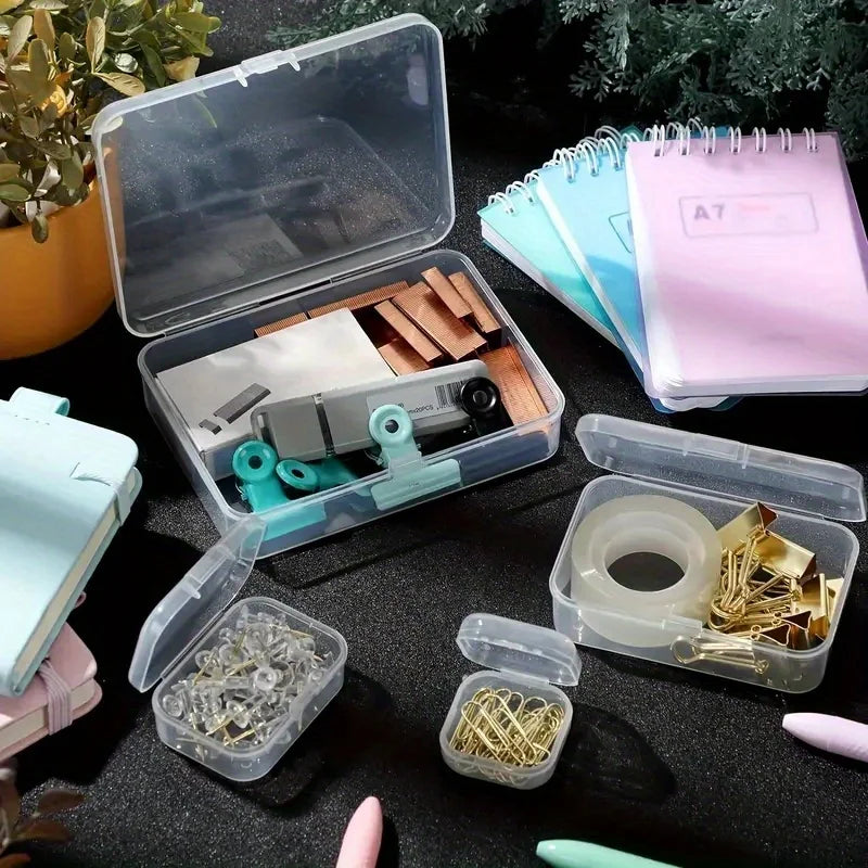 Storage Box Clear Plastic Containers Lids Multipurpose Organizer Zpaxo