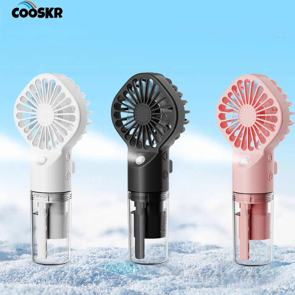 Mini Water Mist Fan Portable Handheld Humidifier Spray Rechargeable 4