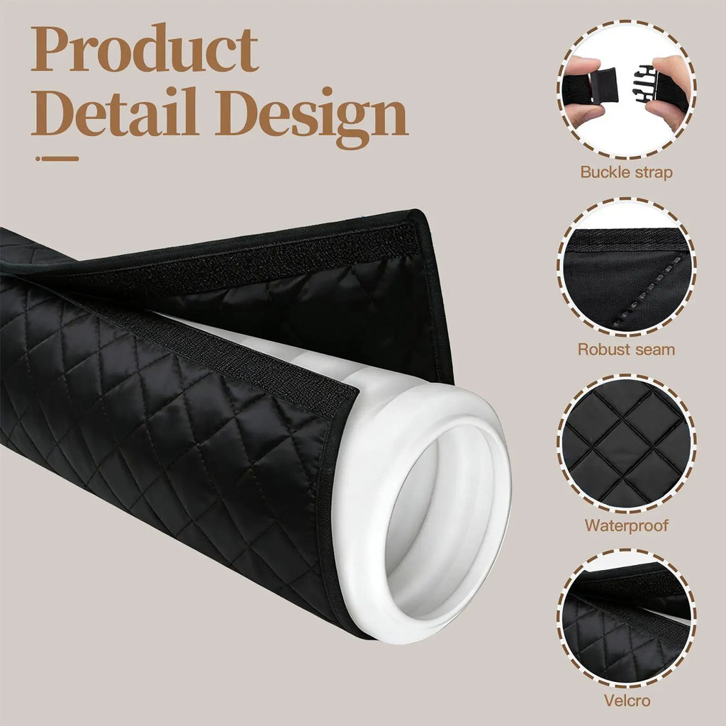 Portable AC Hose Insulation Sleeve Waterproof Adjustable 5 8- Zipper