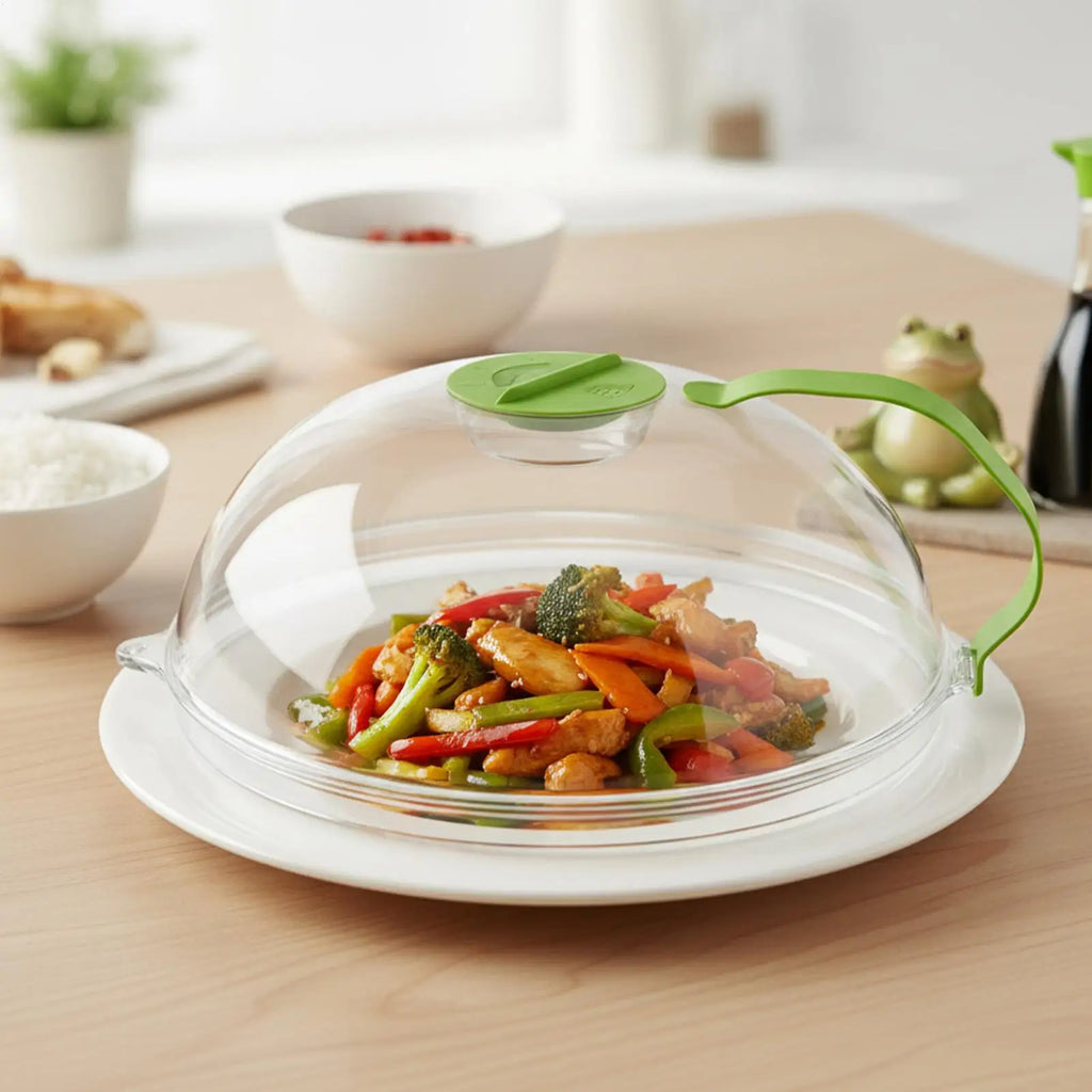Microwave Cover Reusable Guard Handle Heat-resistant Food Soup Sauces
