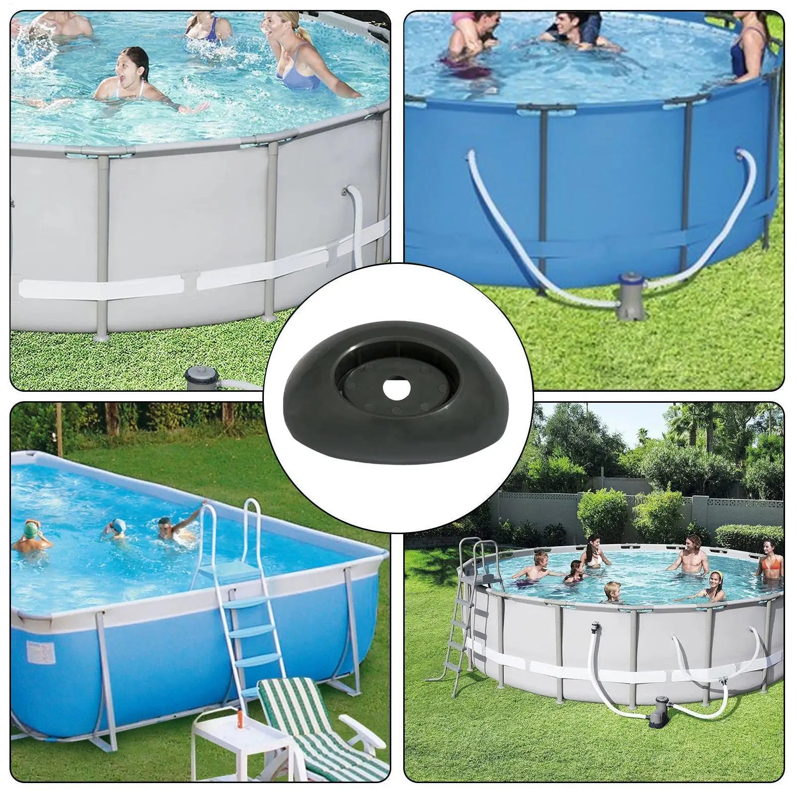 Pool Leg Caps Plastic Friction Support Stand Round Frame Base Feet