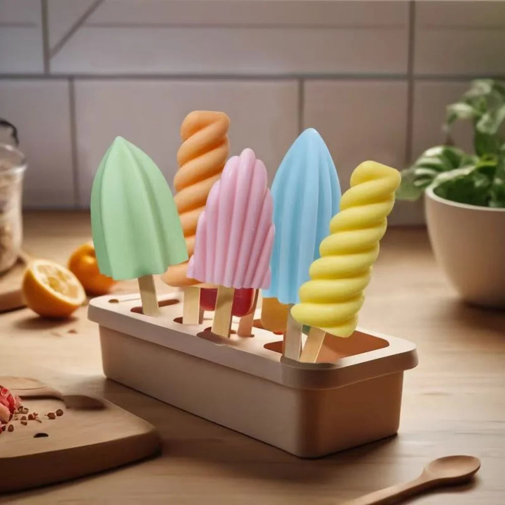 Silicone Ice Cream Mold Make Popsicle Homemade Dessert Freezer Juice Zpaxo