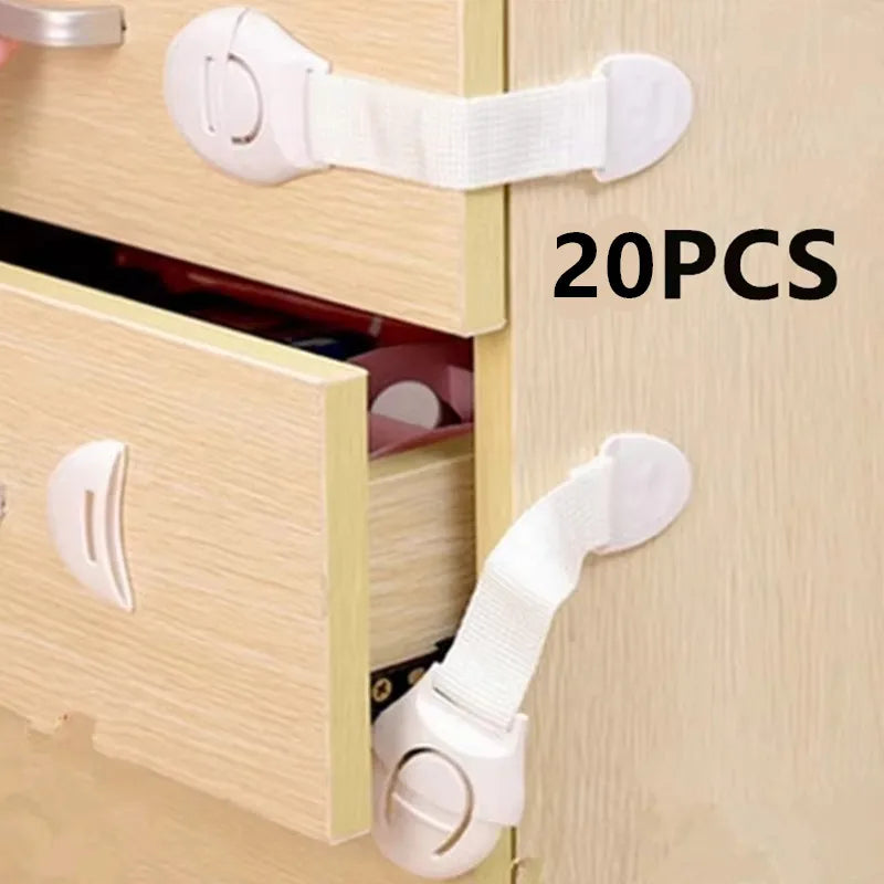 1 2 10 Kids Safety Door Lock Child Cabinet Baby Proof Security