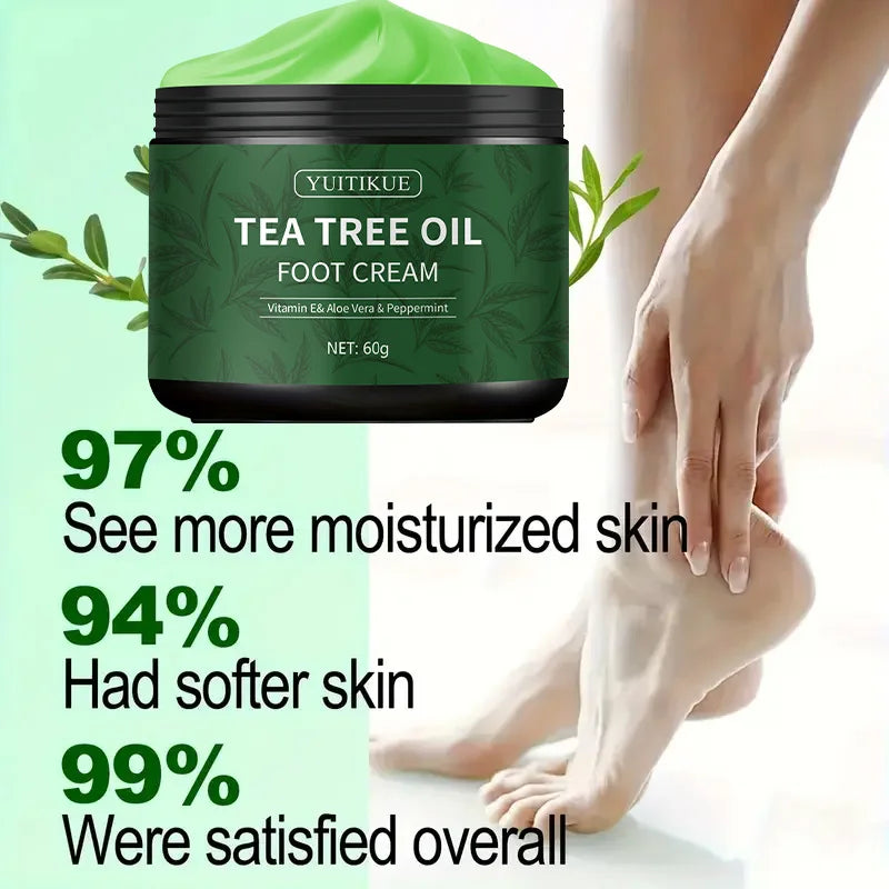 YUITIKUE Tea Tree Foot Cream 60g – Deep Moisturizing & Soothing Foot Cream Zpaxo