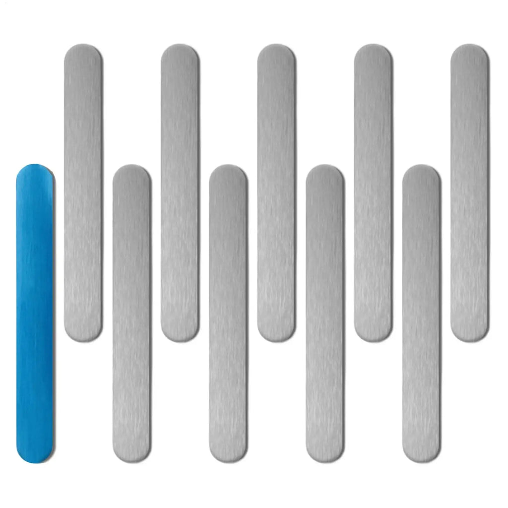 Adhesive Metal Plate For Magnets Reusable 10Pcs Magnetic Adsorption Steel Plate Self-Adhesive Patch Strips For Science Craft Zpaxo