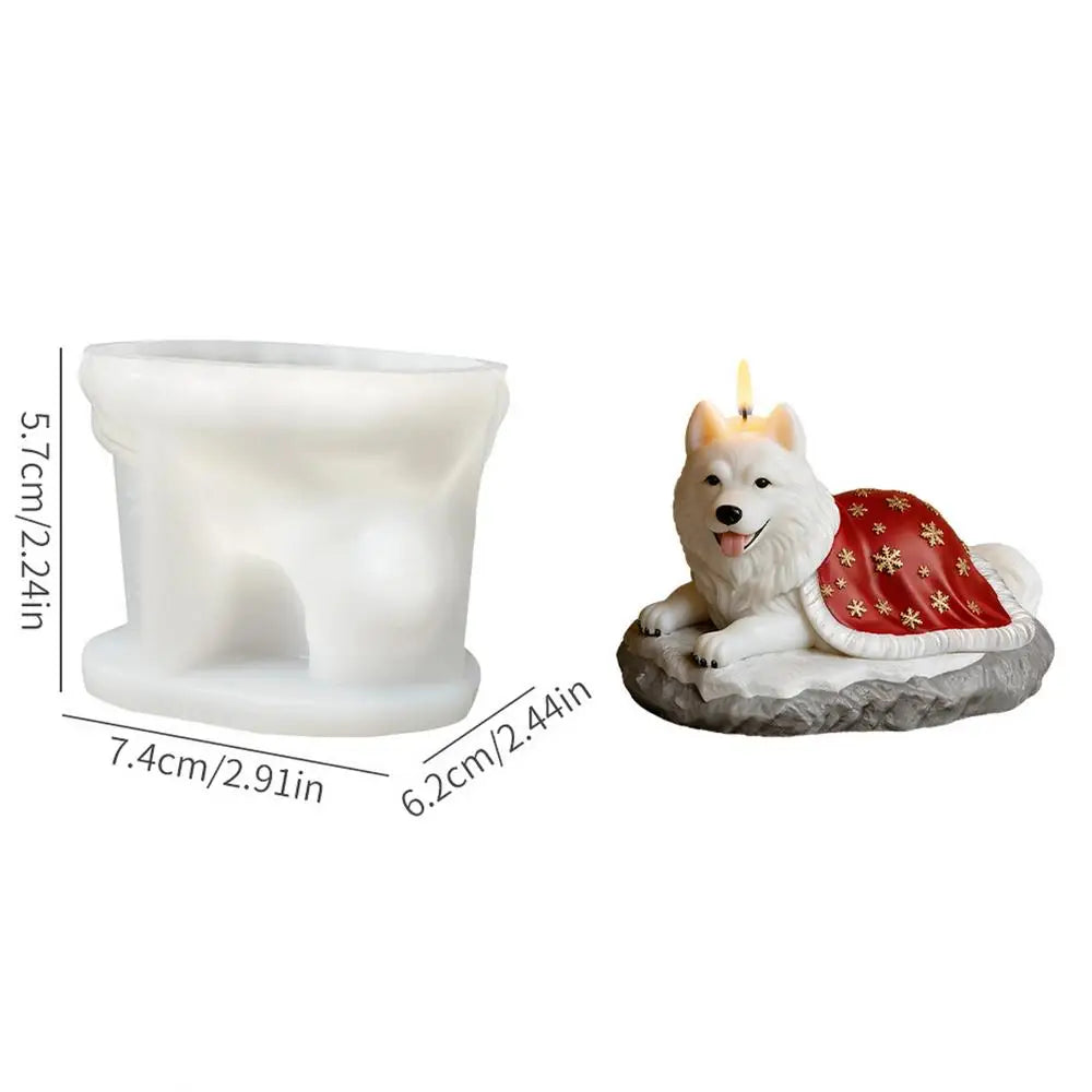 Dog Candle Mold Animal Epoxy Casting Mould 3D Soap Wax Cake DIY Home Zpaxo A China Mainland