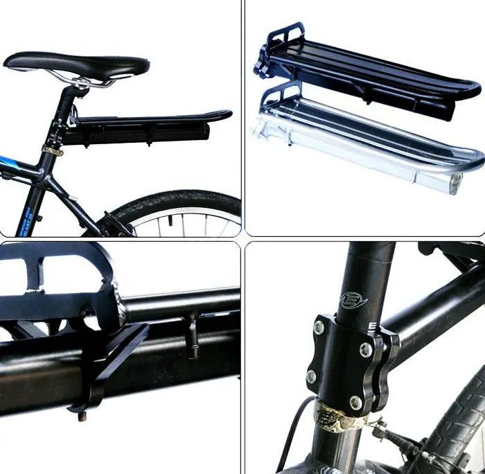 9KG Bicycle Luggage Carrier Bike Rack Aluminum Alloy Cargo Rear Rack Shelf Cycling Seatpost Bag Holder Stand MTB Install Tools 9 Zpaxo