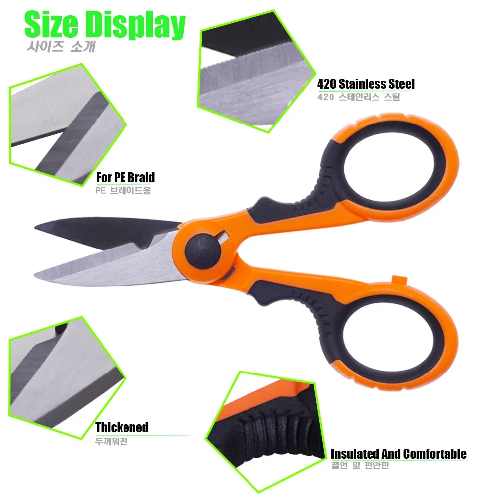 Fishing Scissor Accessories Electrician Portable Scissors Plier Cut