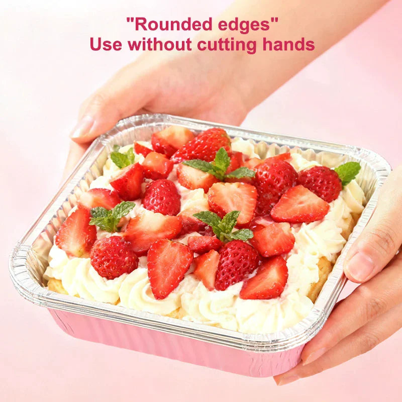 10Set Loaf Pans With Lids And Spoons Non-Stick Square Aluminum Foil Baking Pan Bread Container Heat-Resistant Cake Pans Zpaxo