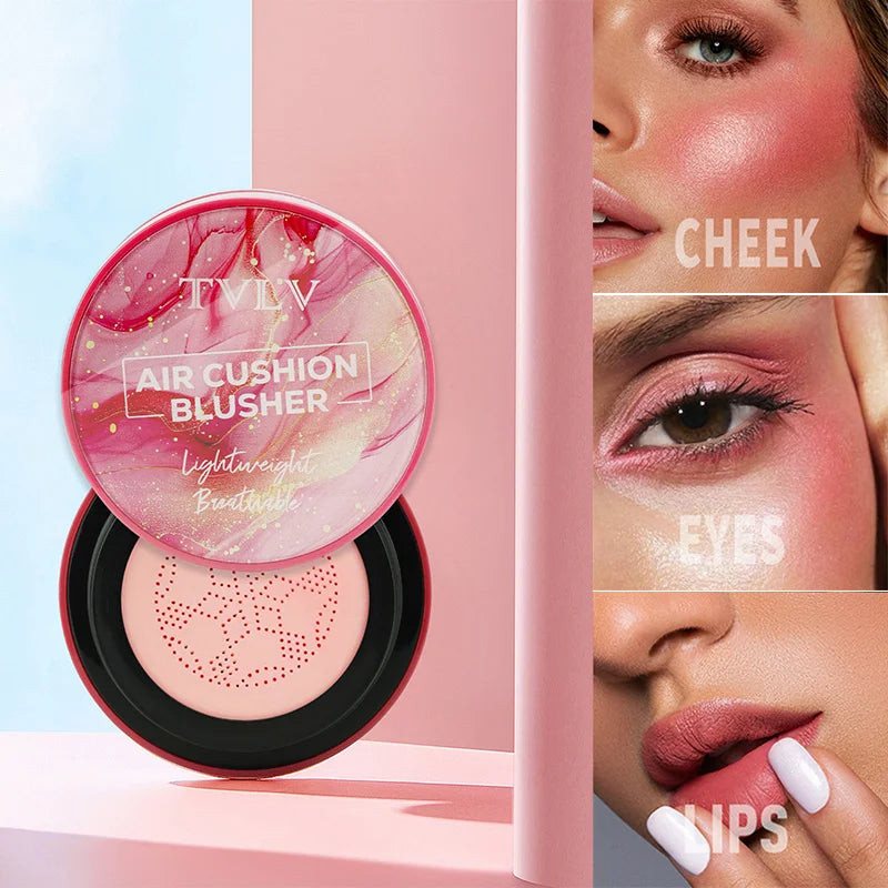 Multi-Use Air Cushion Blush - Lightweight Long-Lasting, Portable Easy Touch-Up for All Skin Tones Zpaxo