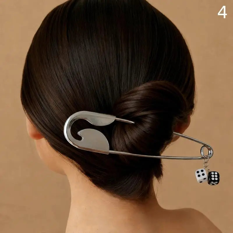 Giant Safety Pin Hair Clip Large Metal Clips Barrettes Women Girls Zpaxo 4