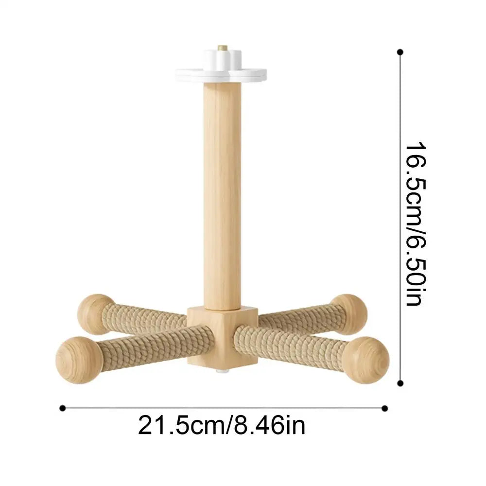 Rotating Wood Bird Perch Toy – Windmill Chew Perch for Parrots Bird Perch Toy Zpaxo natural wood
