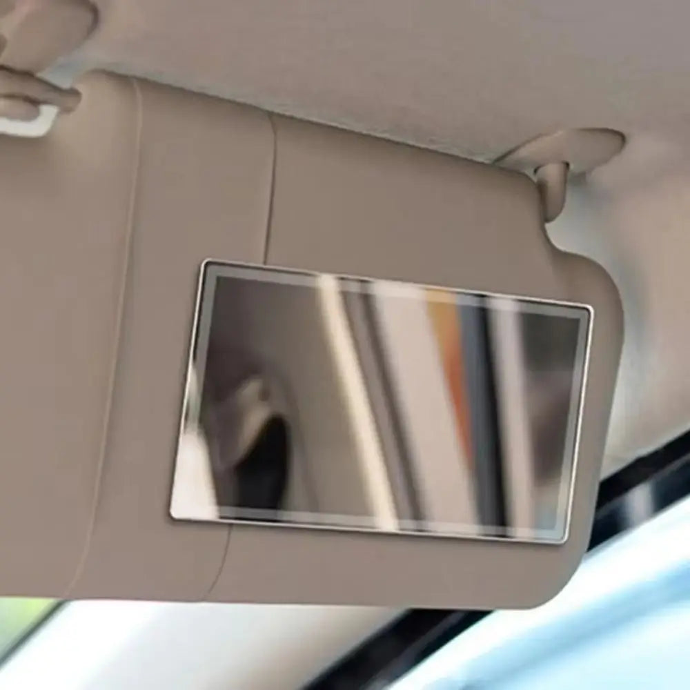 Stainless Steel Car Makeup Mirror HD Clarity Sun-shading Visor No Zpaxo