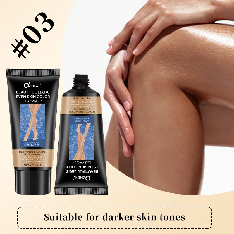 Concealer Leg Cream Waterproof Even Skin Tone Beauty Cream Stockings Cream Leg Care Moisturizer Zpaxo 03