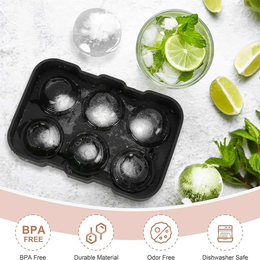Silicone Ice Molds Trays Large Maker Shape Spheres Cubes Perfect Zpaxo