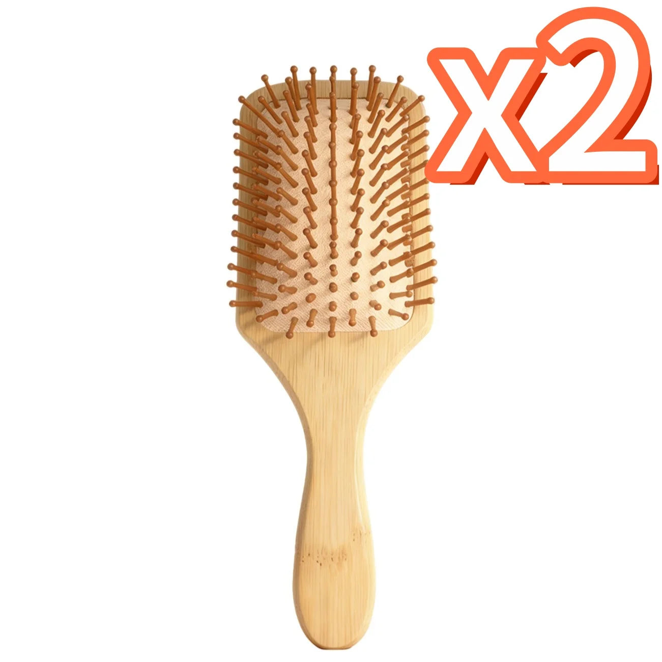 Natural Bamboo Air Cushion Hair Brush & Scalp Massage Comb Bamboo Hair Brush Zpaxo 2 pcs