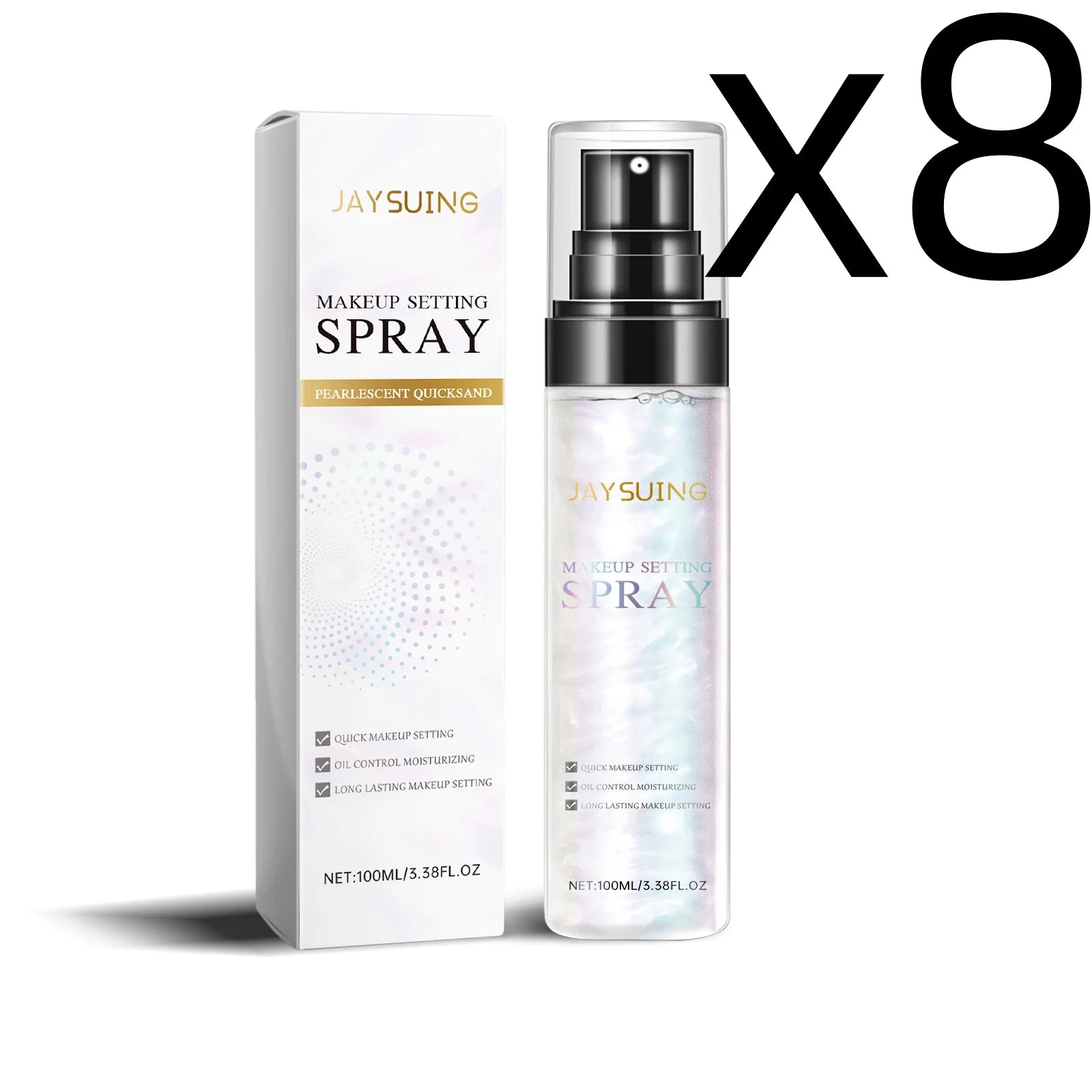 Jaysuing Makeup Setting Spray – Oil Control & Long-Last Hold Makeup Setting Spray Zpaxo 100ml Boxed X 8PCS