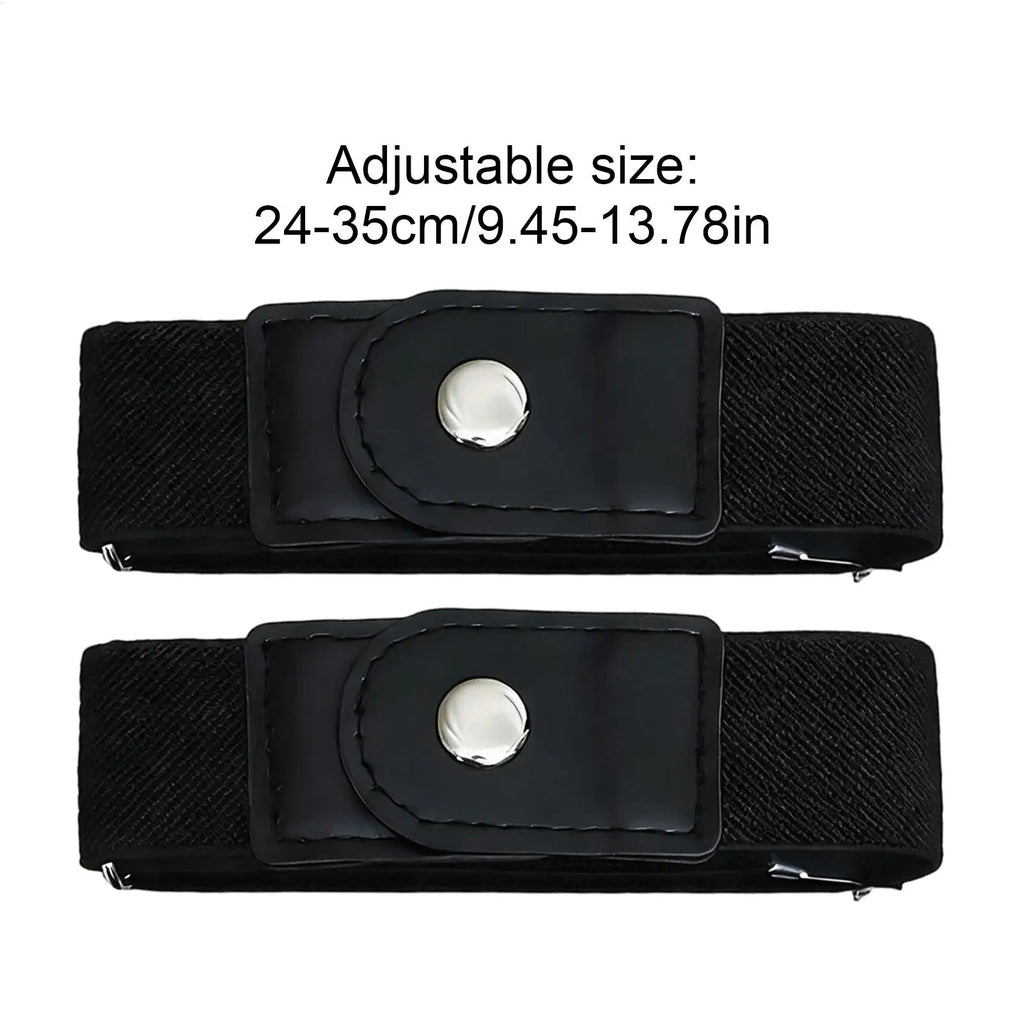 1 Pair No Buckle Elastic Belt Stretchable Adjustable Waistband Women