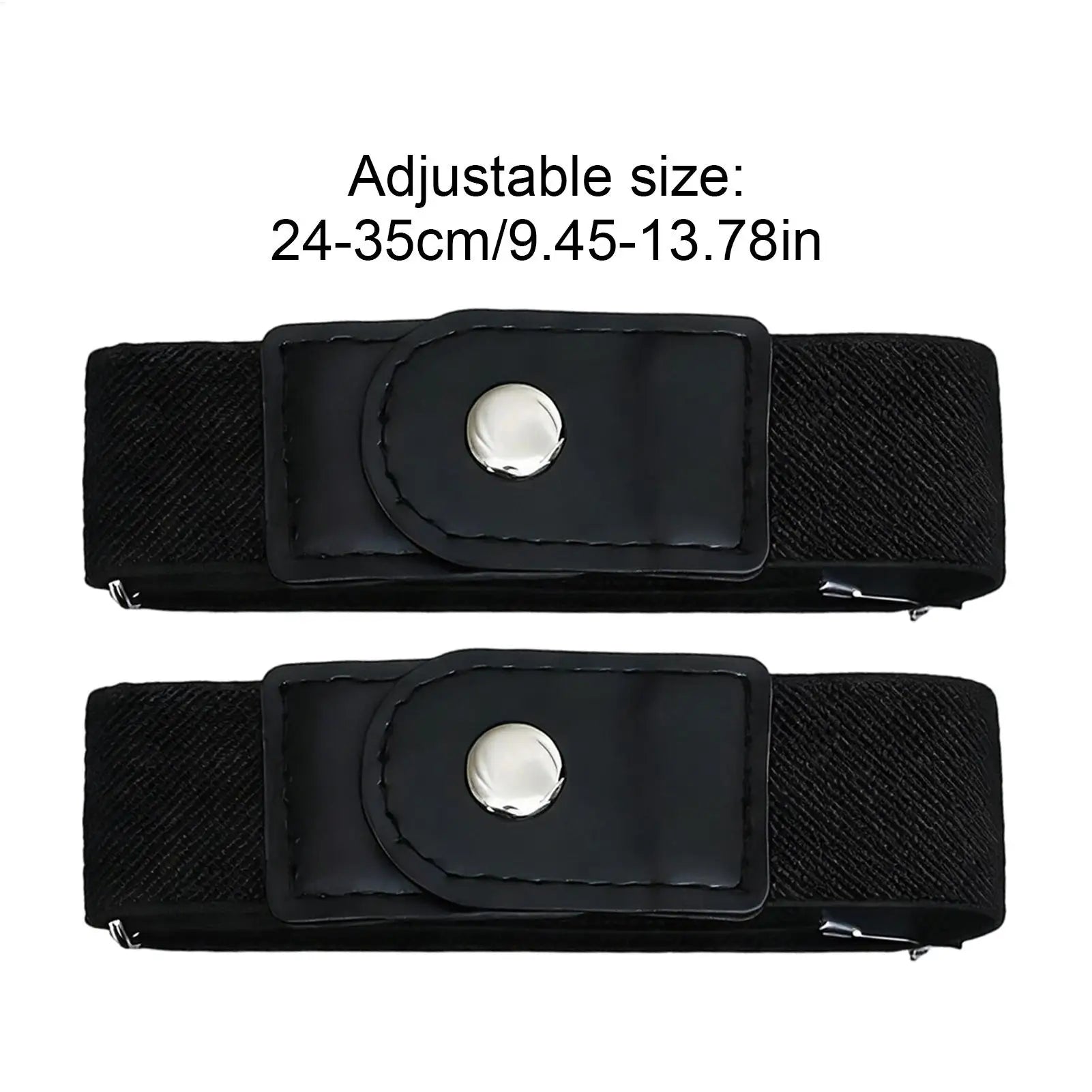 1 Pair No Buckle Elastic Belt Stretchable Adjustable Waistband Women