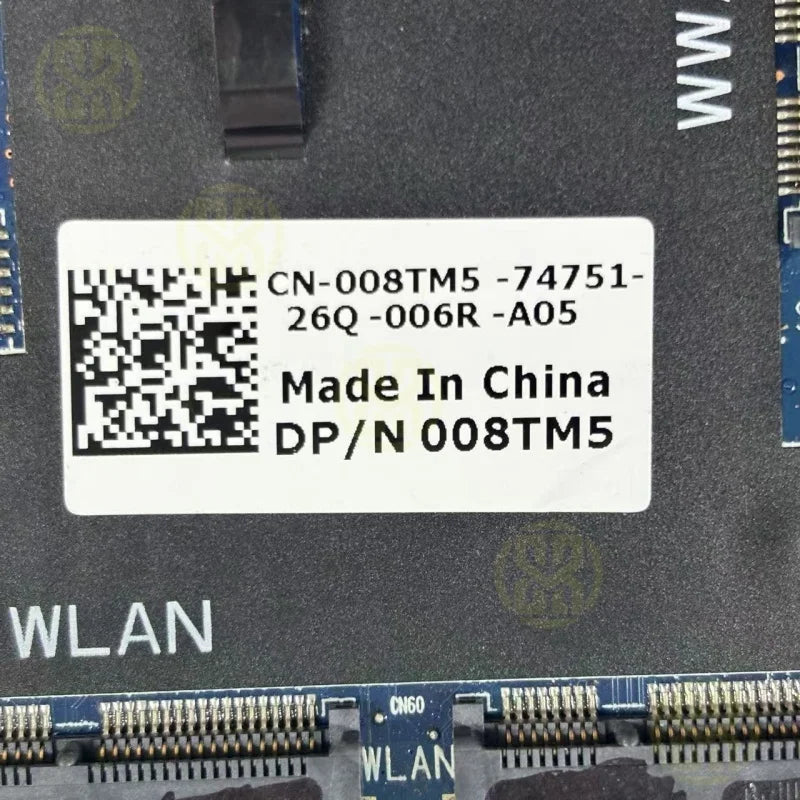 008TM5 CN-008TM5 Dell E6220 Life-6050A 2428801-MB-A01 Laptop