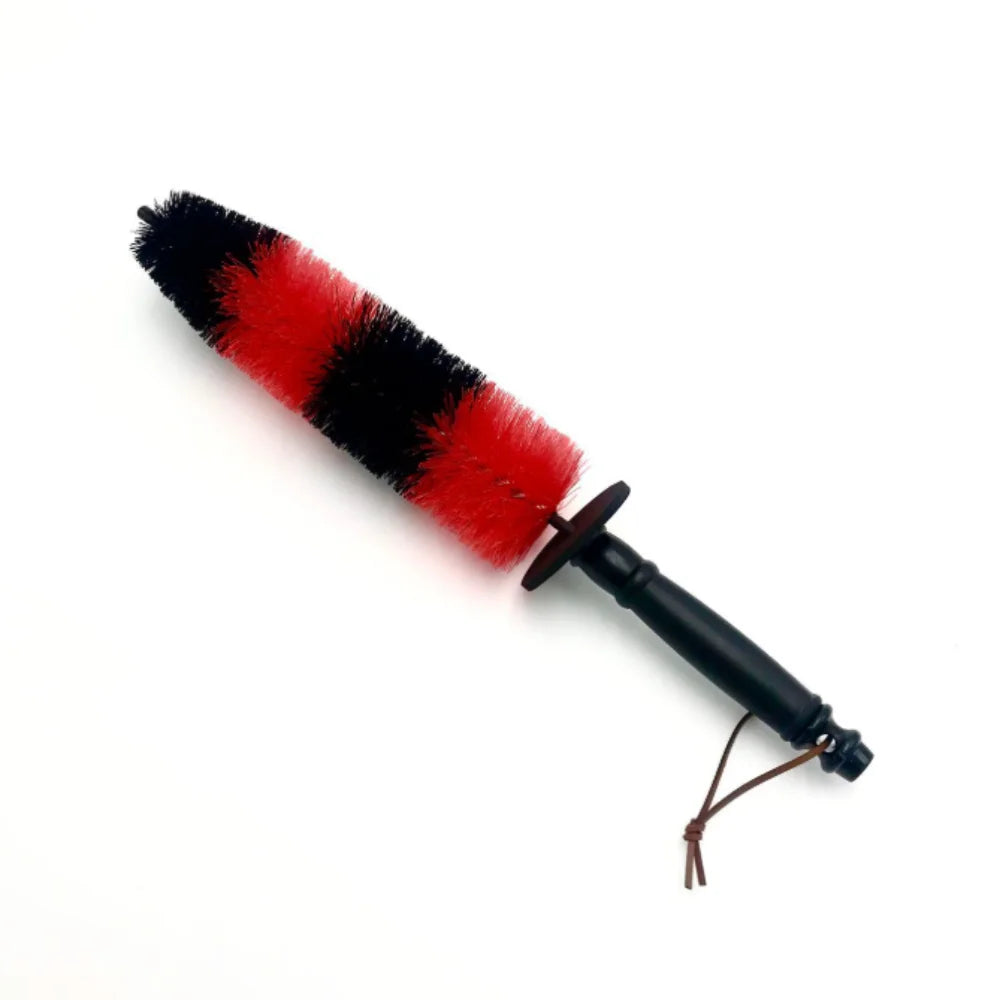 Long Handle Auto Wheel Cleaning Brush Soft Bristles Detailing Design Zpaxo Red