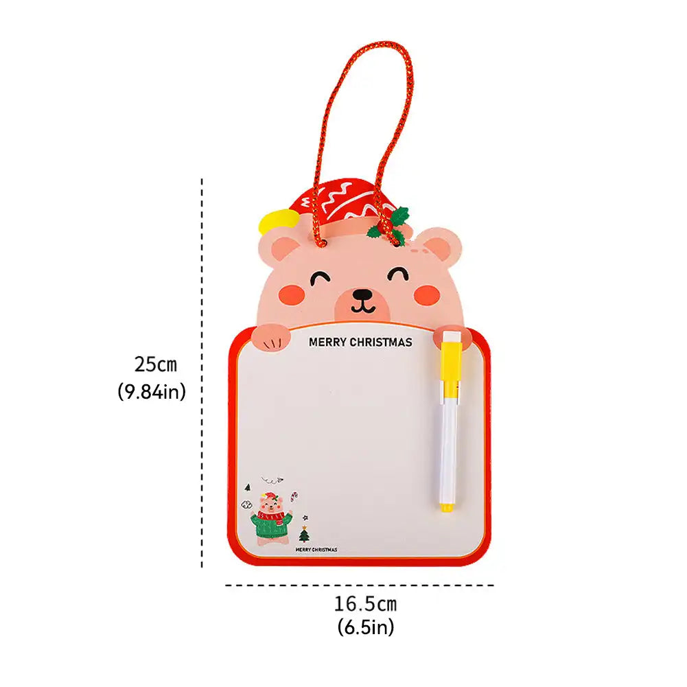 Kids Christmas Double-Sided Reusable Whiteboard – Cartoon Animal