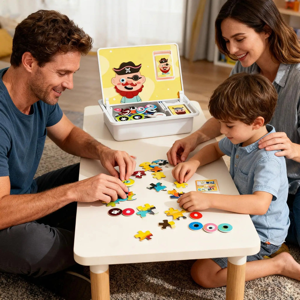 Dress Up Puzzle Creative Face Dress Up Games Double Sided Learning Educational Toys With Write Board And Pen For Boys Girls Zpaxo
