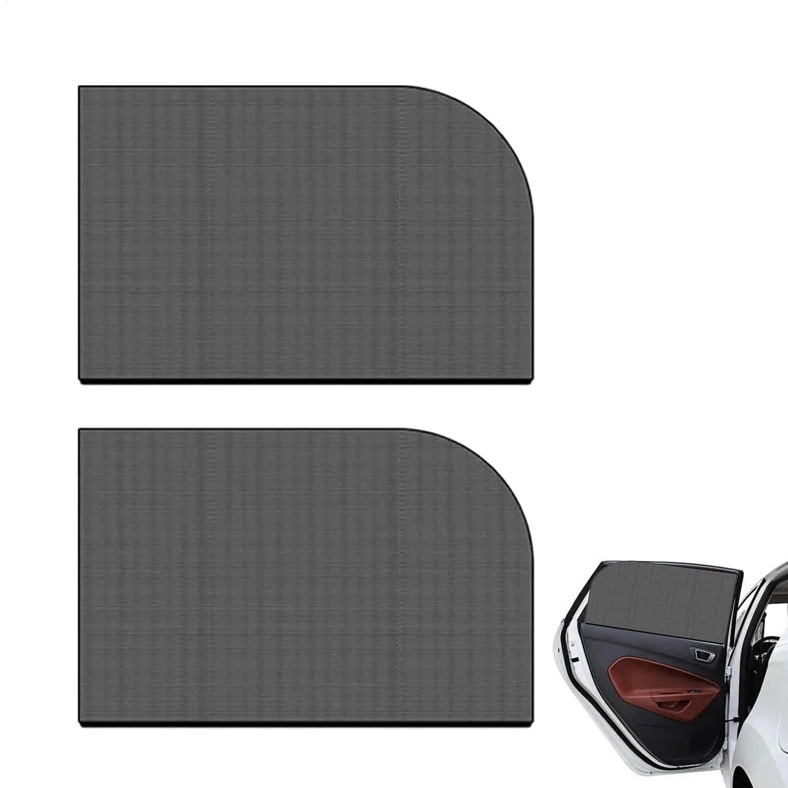 Car Window Sunshade UV Protection Mesh Curtain Cover 2-Pack Car Window Sunshade Zpaxo