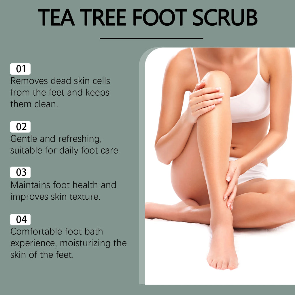 Hoygi Tea Tree Foot Scrub – Exfoliate & Soften Dry Feet Foot Scrub Zpaxo