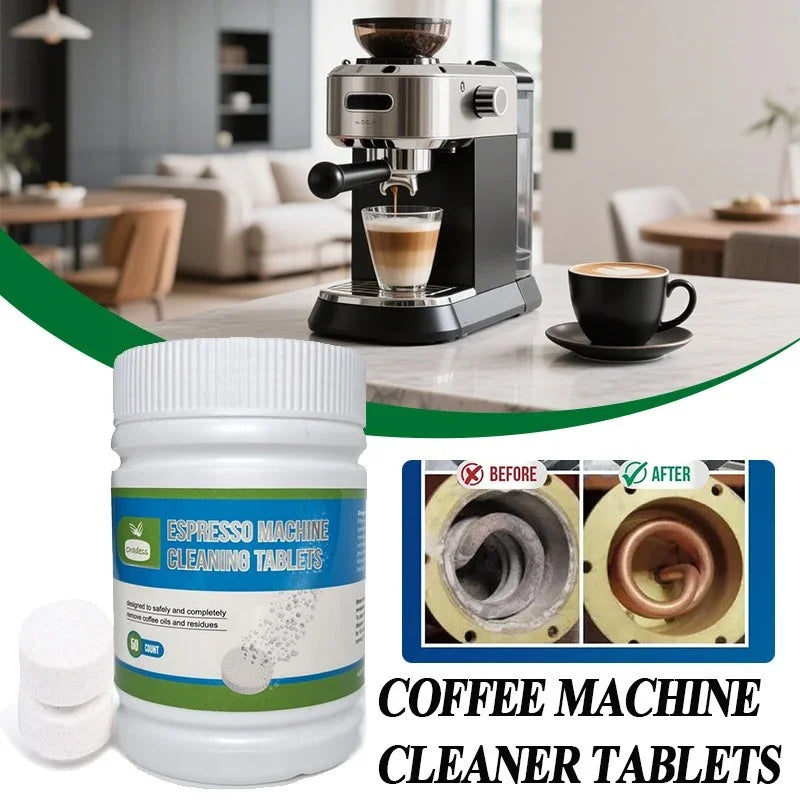10/50pcs Coffee Machine Cleaner Tablets Instantly Dissolves Scale Stains | Suitable for All Coffee Machines Kitchen Accessories Zpaxo