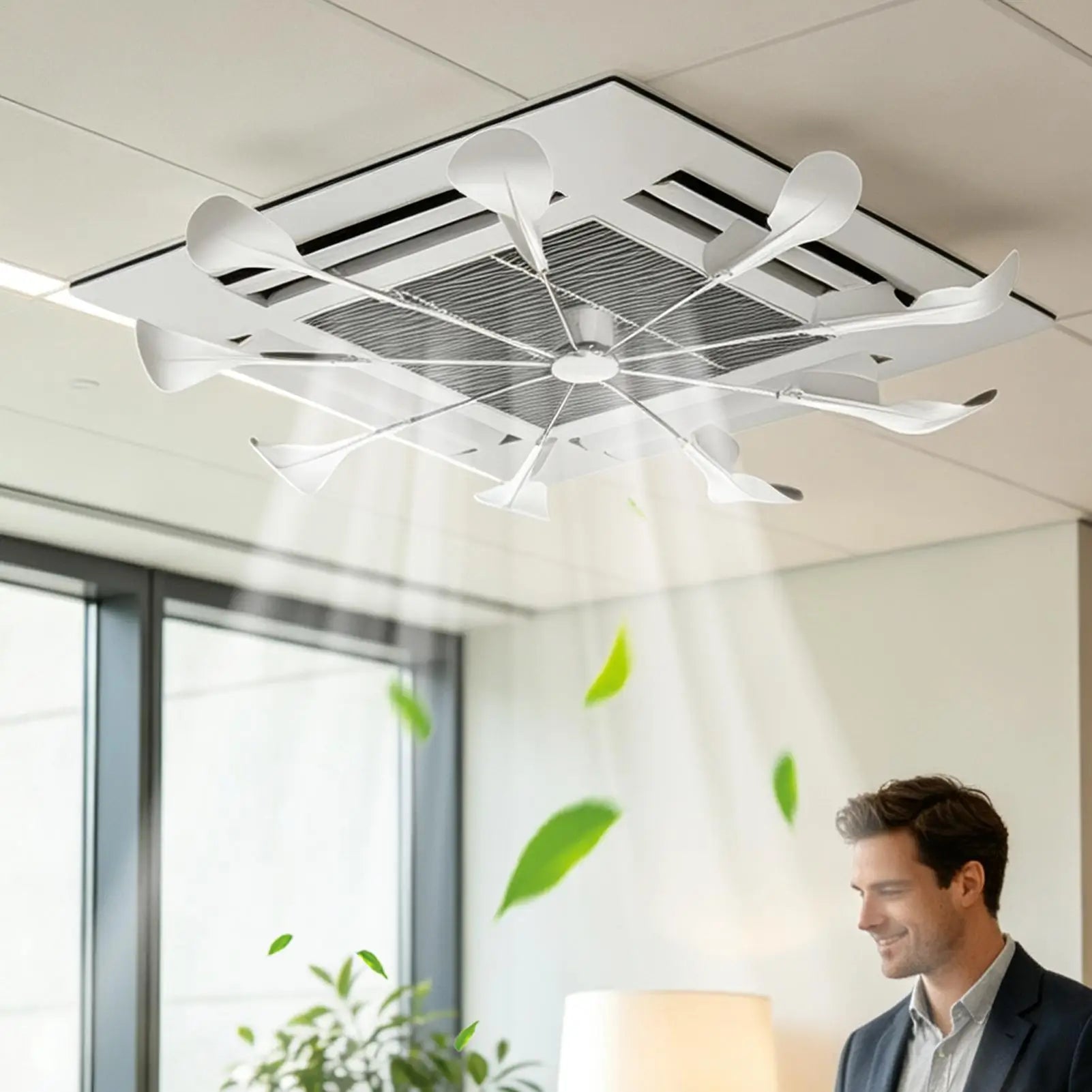 Air Conditioner Vent Deflector Detachable Hvac Diverter Duct Fan Air Vent Deflector For Summer Winter Commercial Office Gym Zpaxo