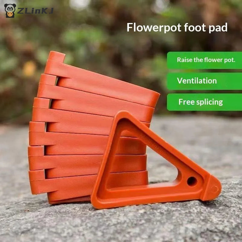 ▶10/30 Pcs Plant Pot Feet Flower Pot Risers Stand With Holes Drainage Saucer Pads Prevent Root Rot For Indoor Outdoor Plants Zpaxo