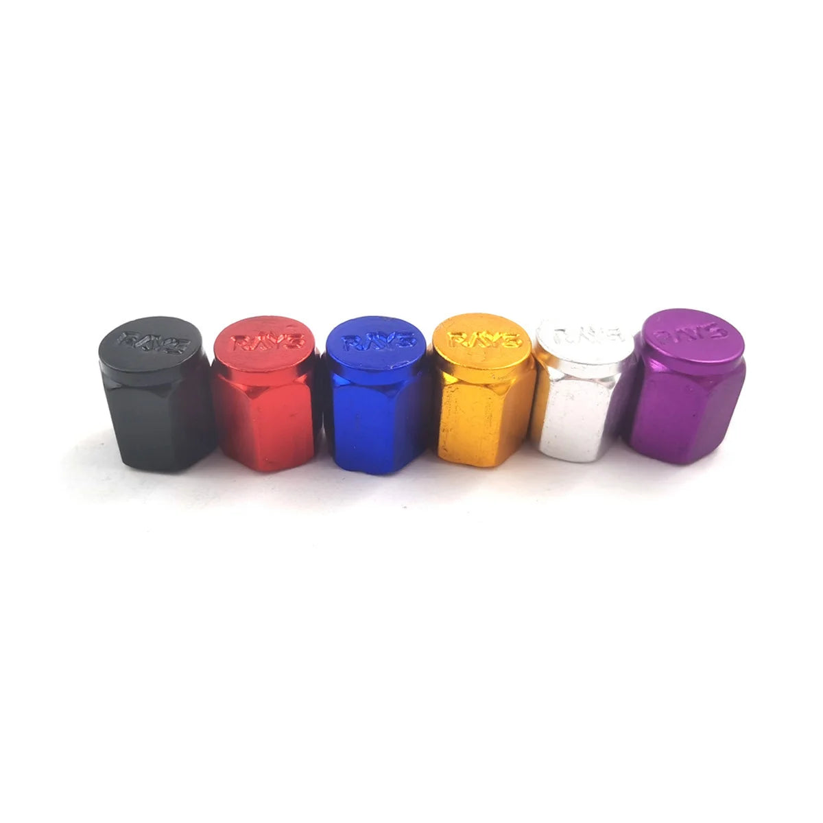 Aluminum Hex Tire Valve Stem Caps – Set of 4, Universal Fit