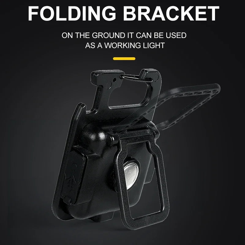 ESMARTER Mini COB Keychain Flashlight – 800LM, Magnetic, 4 Modes