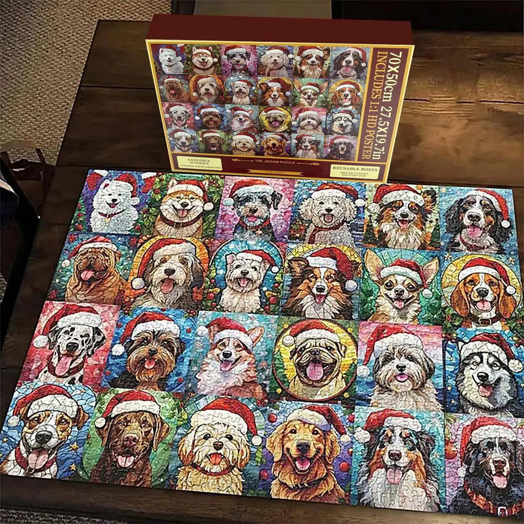 2025 Puzzle Advent Calendar 1000 Pet Theme Jigsaw Christmas Countdown