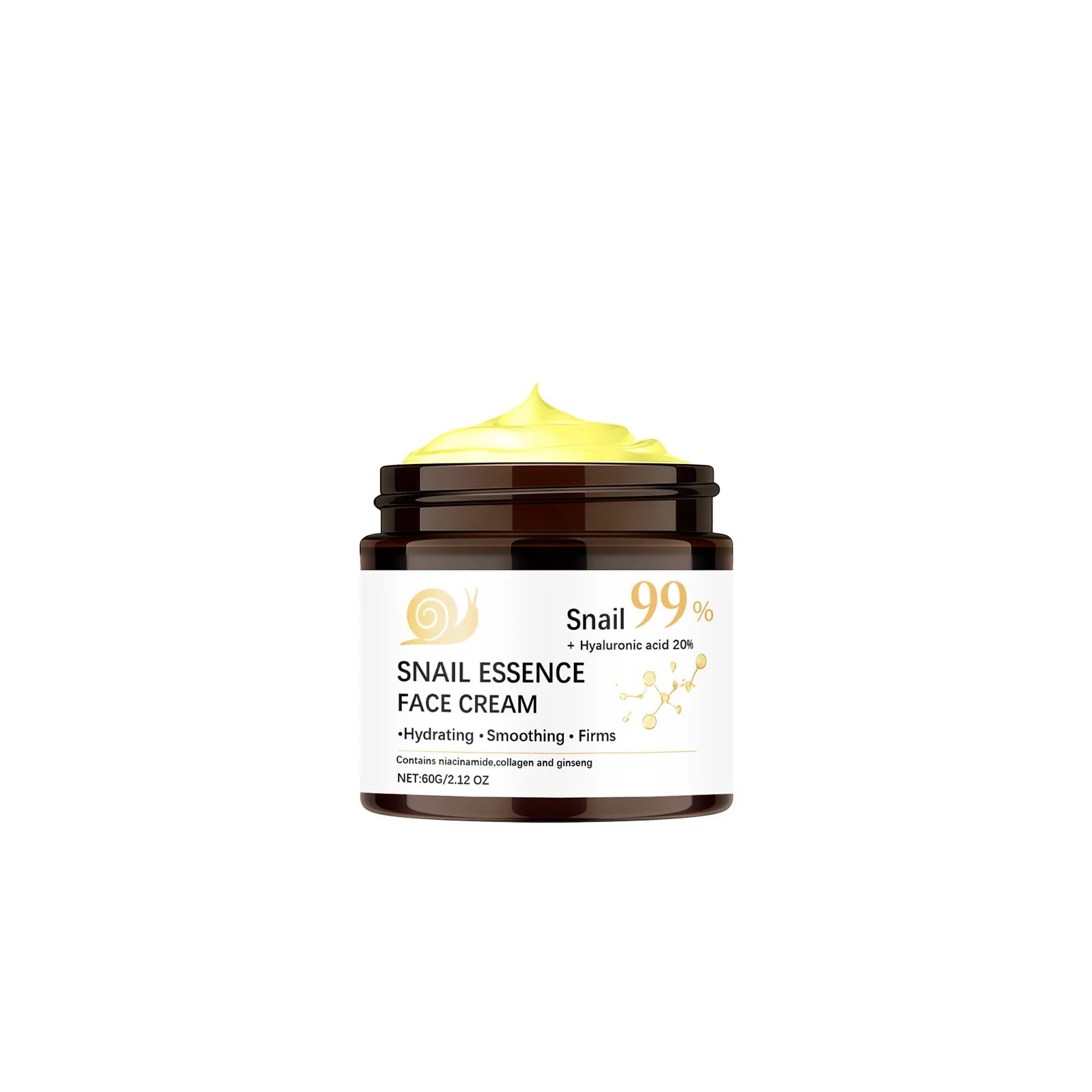 Snail Mucin Face Cream Firming Moisturizing Dry Skin Brightening Anti-Aging Smoothing Fade Fine Lines Soothing Repair Face Cream Zpaxo 60g Boxed