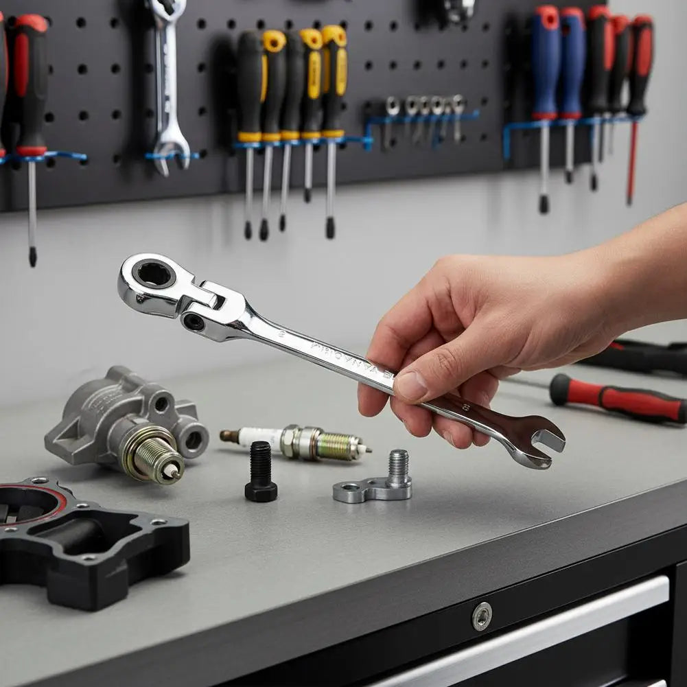 8-18MM Flexible Head Ratchet Wrench | 72-Tooth Vanadium Steel Ratchet Wrench Zpaxo