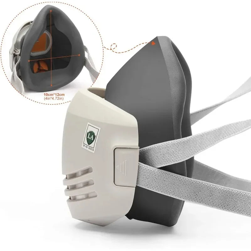 Reusable Half-Face Respirator Mask with Filters | Industrial