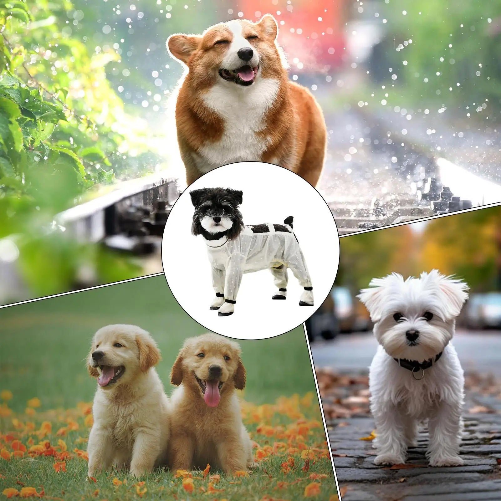 Small Dog Onesie Pet Elastic Bodysuit With D-Ring And Adjustable Strap Puppy Breathable Onesie For Commuting Walking Outdoor Zpaxo