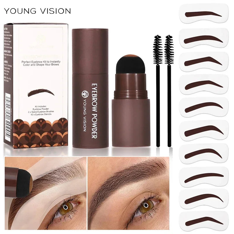 Eyebrow Stamp Waterproof Long Lasting Natural Brow Stamp Shaping Kit Shape Brow Stamp Contouring Stick Hairline 9 Colors Zpaxo