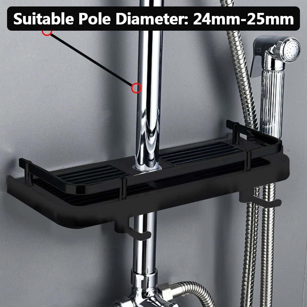 Bathroom Organizer Shower Storage Holder Rack No Drilling Wall