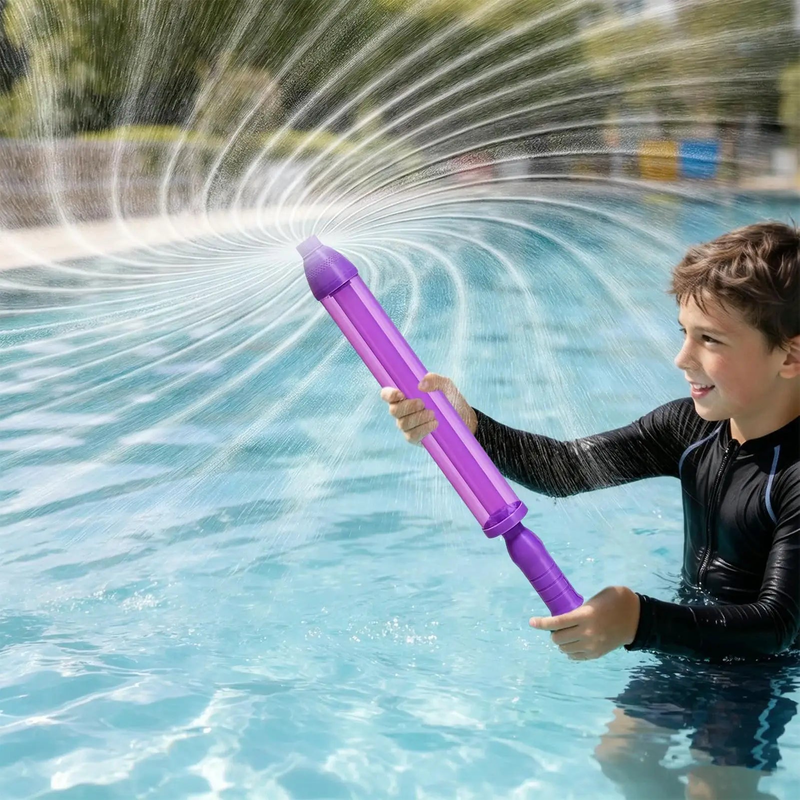 Kids Water Toys LED Glowing Rainbow Fun Party Games Kids Summer Water Play Soaker Toy For Family Girls Boys Outdoor Garden Park Zpaxo