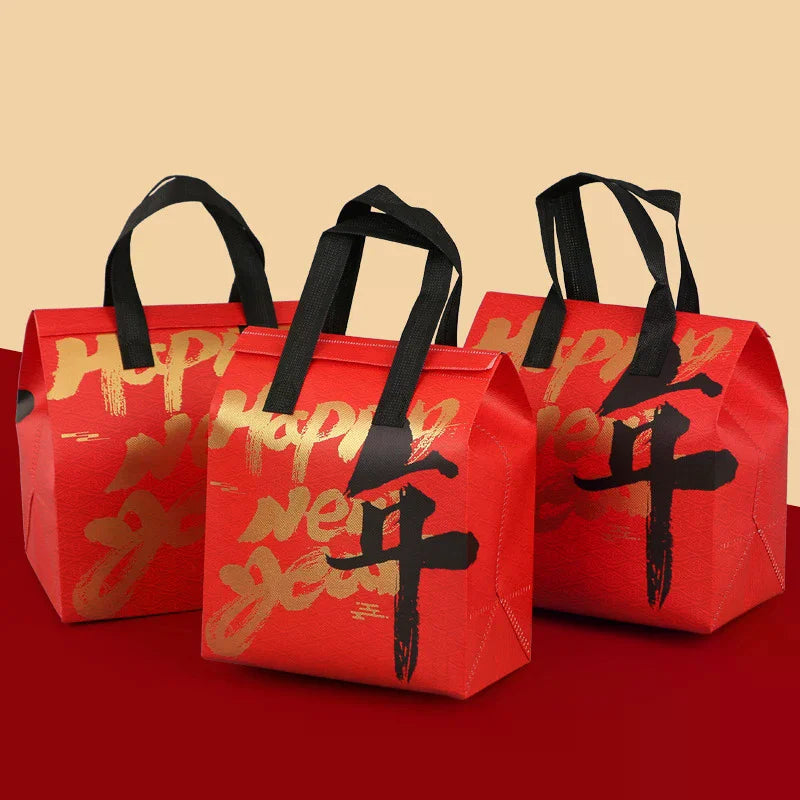 Chinese Year Non-woven Aluminum Foil Thermal Bag Handheld Zpaxo