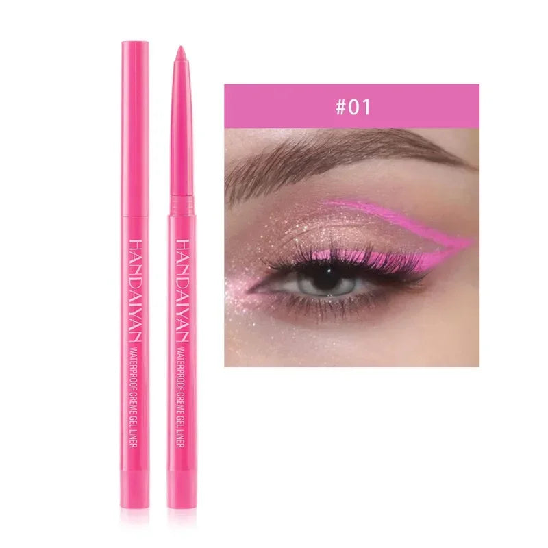 Matte Colorful Eye Liner Pen 20 Colors Eyeliner Gel Pencils Long