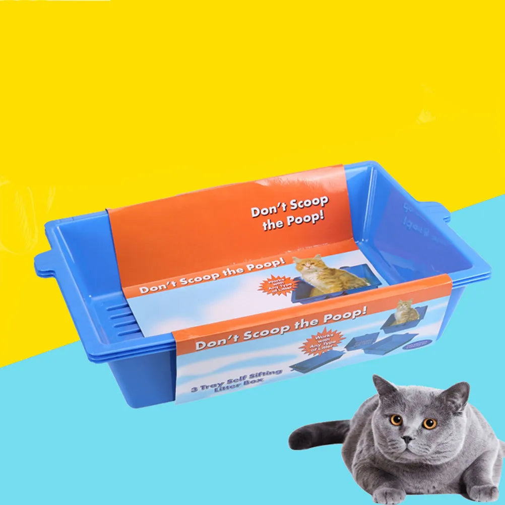 Cat Litter Box Plastic Toilet Basin Spill Prevention Strong Material