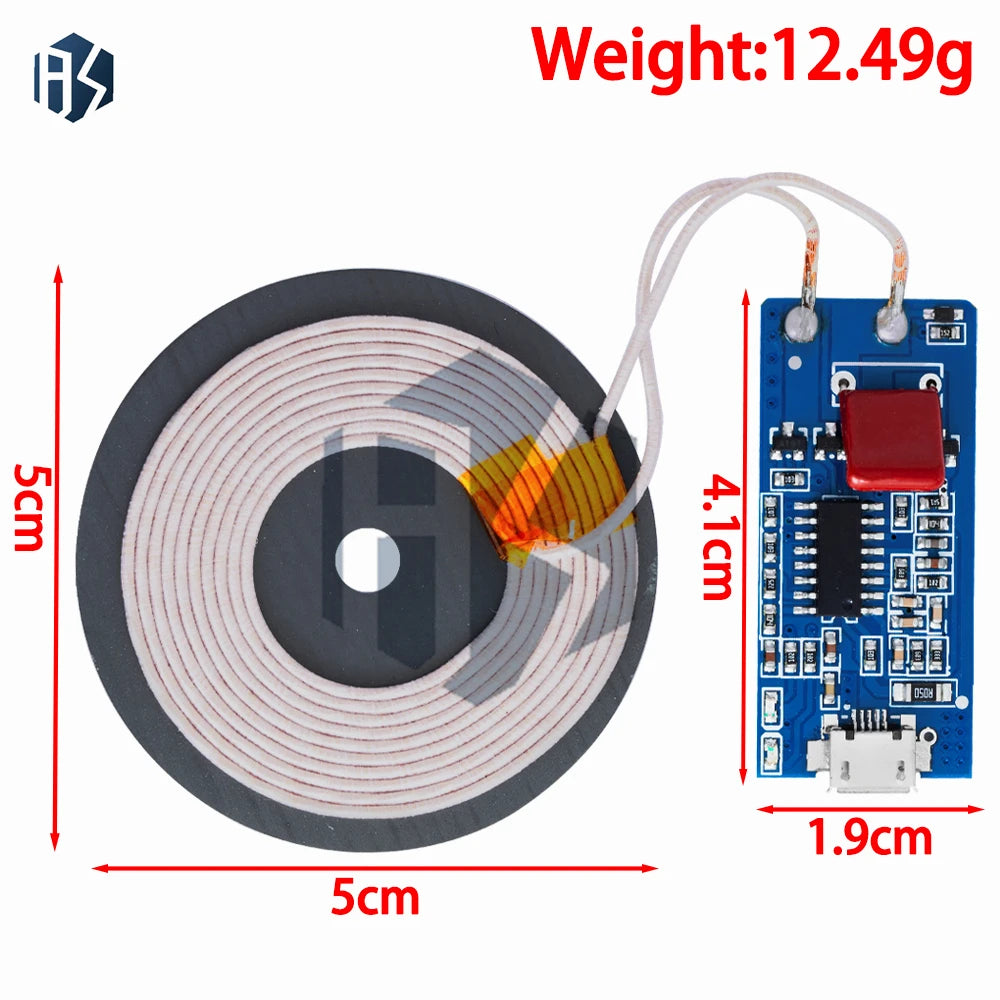 5V 1A Wireless Power Supply Charging 5W Charger Transmitter Universal Zpaxo