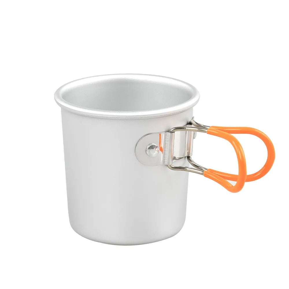 Hot 150ml Outdoor Camping Folding Aluminum Cup, Portable Coffee Mug, Aluminum Alloy Beer Cup, Camping Tea Cup Zpaxo 150ml orange