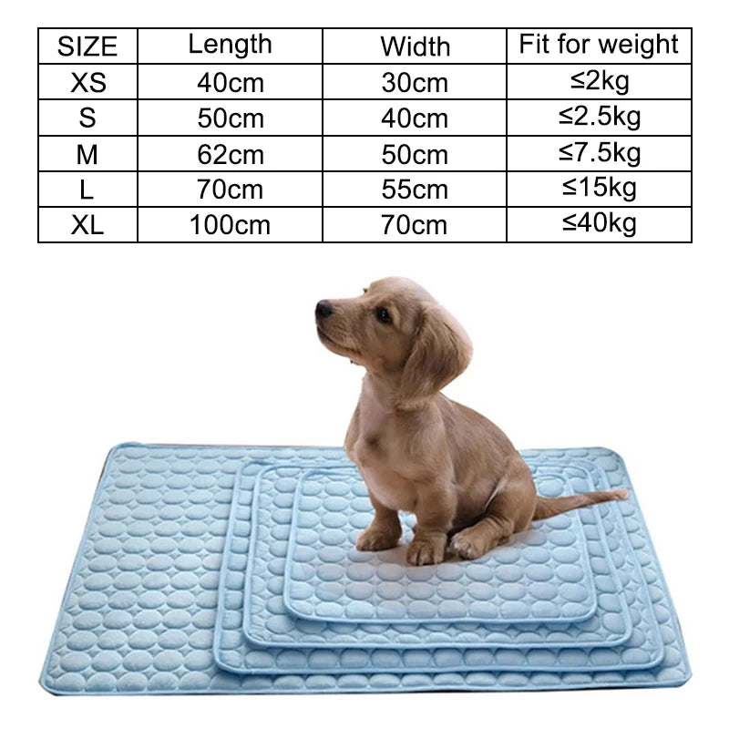Pet Ice Mats Summer Cat Dog Sofa Nest Bed Cooling Sleeping Pad Small Zpaxo blue XL