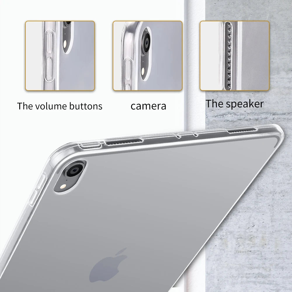 TPU Transparent Case For iPad 10th 9th 8th 7th Gen Mini 6 Air 5 4 3 2 Shockproof Clear Cover Tablet Protective Shell Accessories Zpaxo