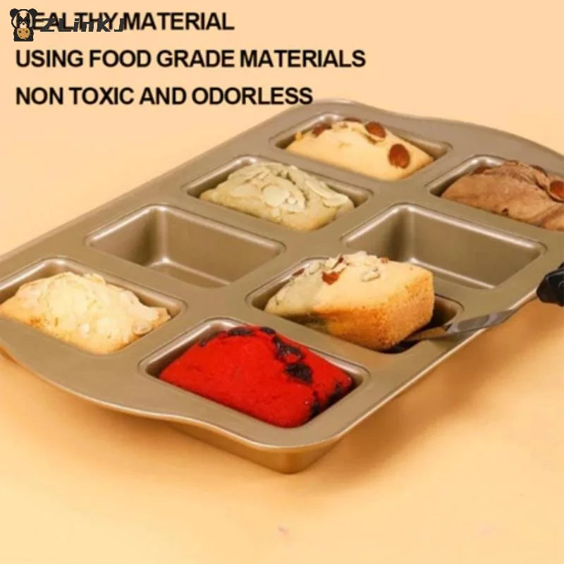 8 Mold Baking Tray Mini Loaf Pans Toast Muffing Non Stick Pan Oven Zpaxo